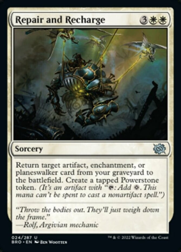 Repair and Recharge - The Brothers' War - English - NM - MTG