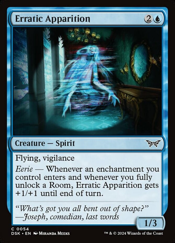Erratic Apparition - Duskmourn: House of Horror - English - NM - MTG