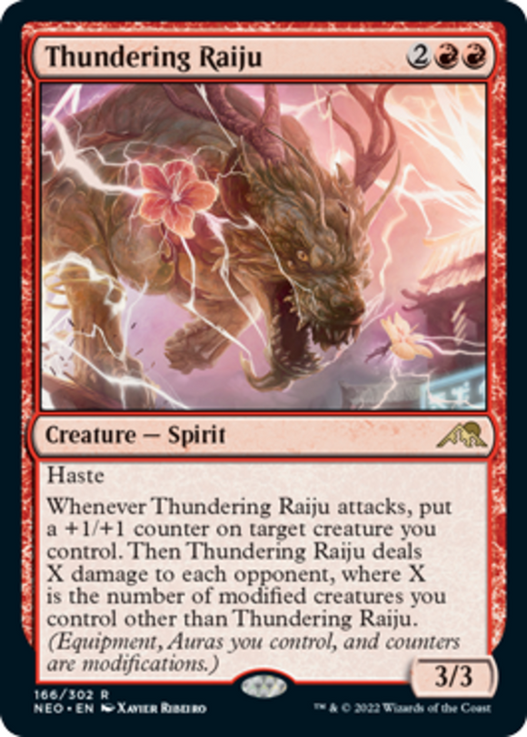 Thundering Raiju - Kamigawa: Neon Dynasty - English - NM - MTG