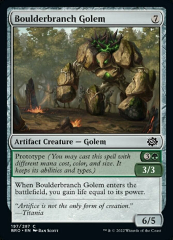 Boulderbranch Golem - The Brothers' War - English - NM - MTG