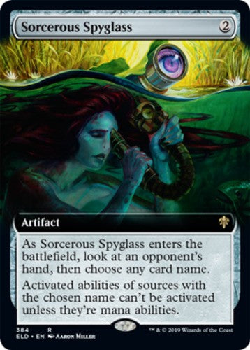 Sorcerous Spyglass - Extended Art - Throne of Eldraine - English - NM - MTG