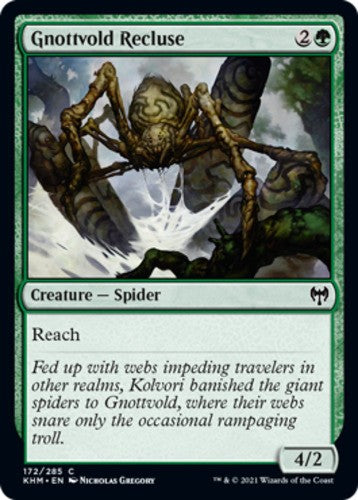 Gnottvold Recluse - Kaldheim - English - NM - MTG