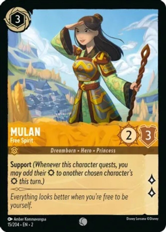 Mulan - Free Spirit - 15/204 - Common - Rise of the Floodborn NM