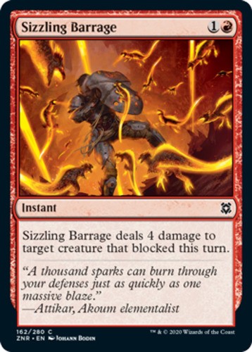 Sizzling Barrage - Zendikar Rising - English - NM - MTG