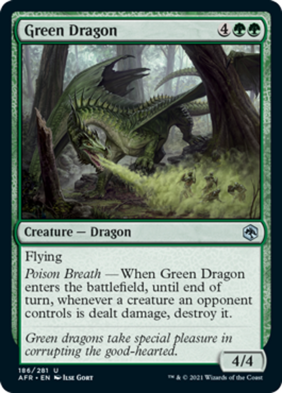 Green Dragon - Forgotten Realms - English - NM - MTG