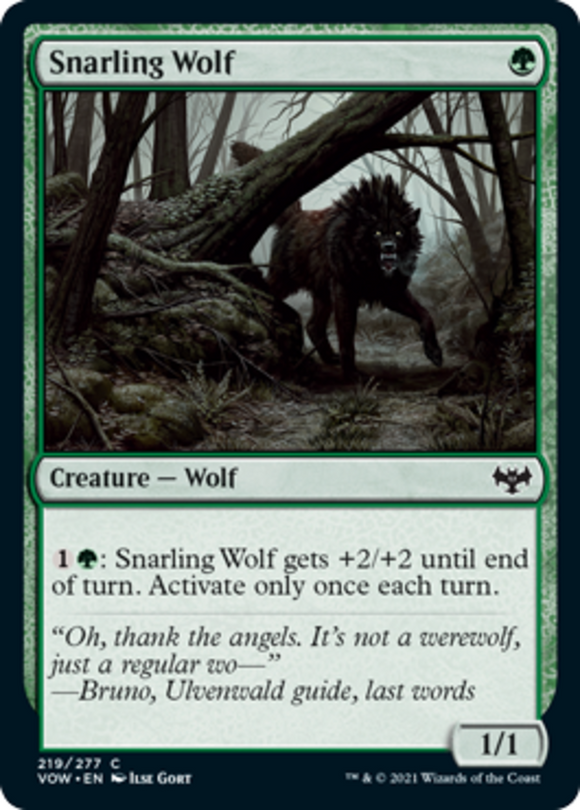 Snarling Wolf - Innistrad: Crimson Vow - English - NM - MTG
