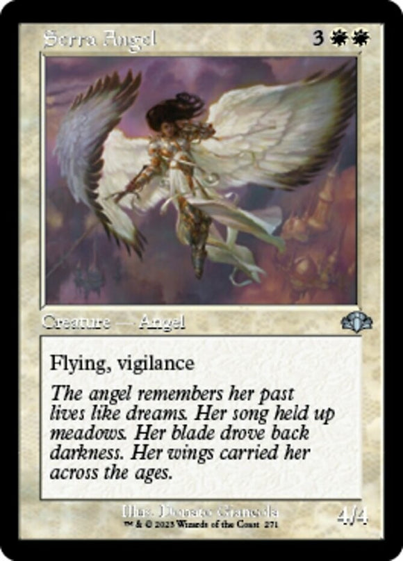 Serra Angel - Retro Frame - Dominaria Remastered - English - NM - MTG
