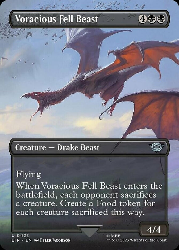 Voracious Fell Beast - Borderless - Lord of the Rings - English - NM - MTG