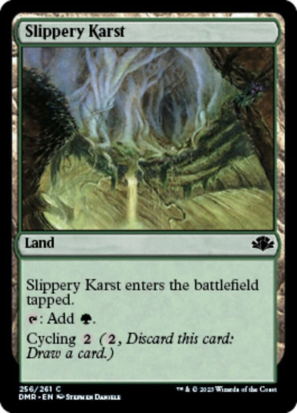 Slippery Karst - Dominaria Remastered - English - NM - MTG