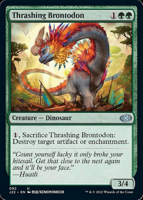 Thrashing Brontodon - Jumpstart 2022 - English - NM - MTG