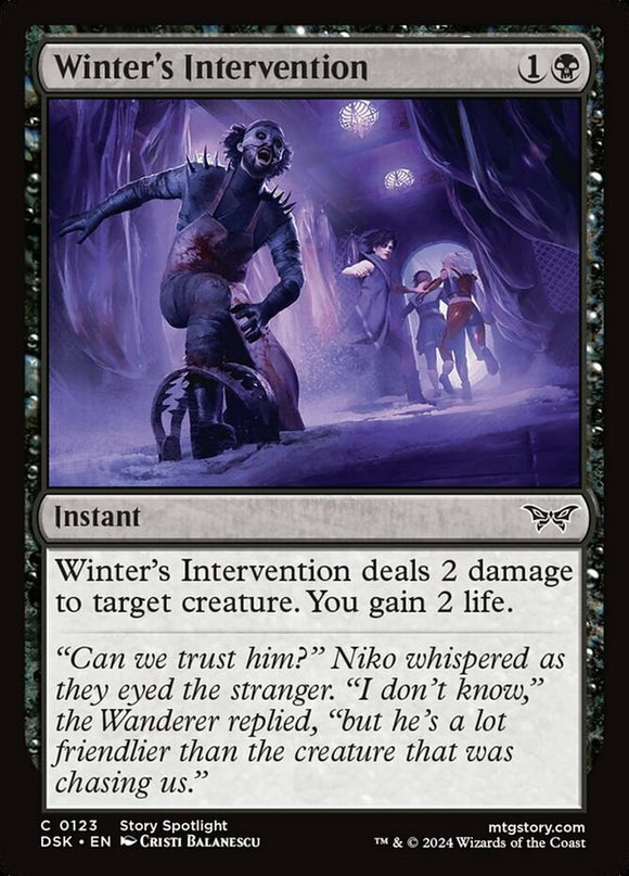 Winter's Intervention - Duskmourn: House of Horror - English - NM - MTG