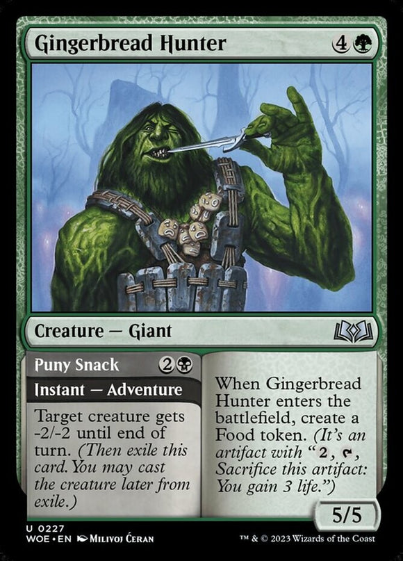 Gingerbread Hunter // Puny Snack - Wilds of Eldraine - English - NM - MTG