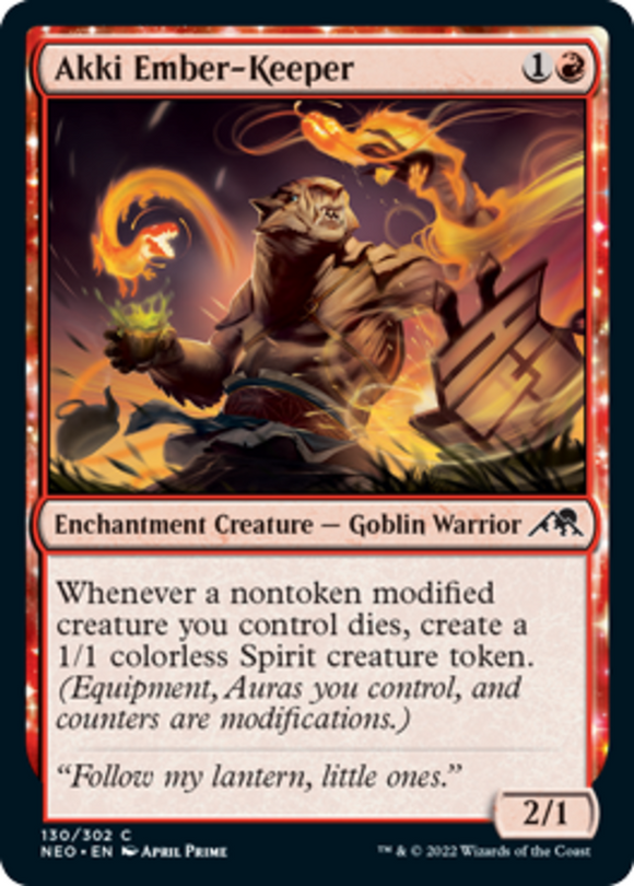 Akki Ember-Keeper - Kamigawa: Neon Dynasty - English - NM - MTG