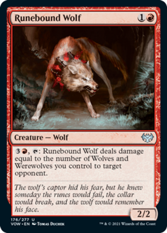 Runebound Wolf - Innistrad: Crimson Vow - English - NM - MTG