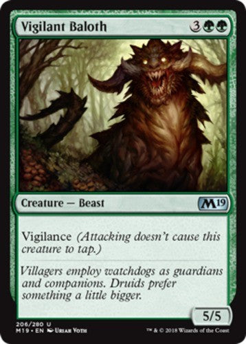 Vigilant Baloth - Core Set 2019 (M19) - English - NM - MTG