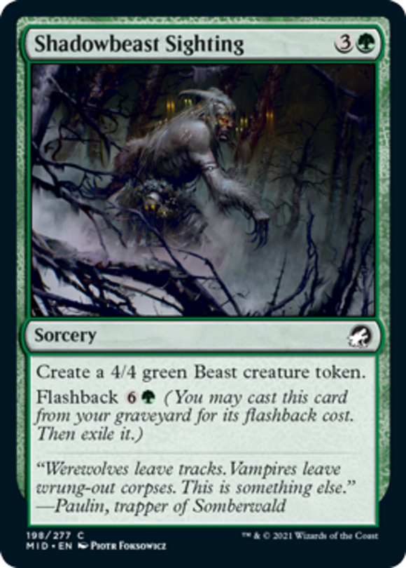 Shadowbeast Sighting - Innistrad: Midnight Hunt - English - NM - MTG