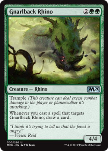 Gnarlback Rhino - Planeswalker Deck Exclusive - Core Set 2020 (M20) - English -