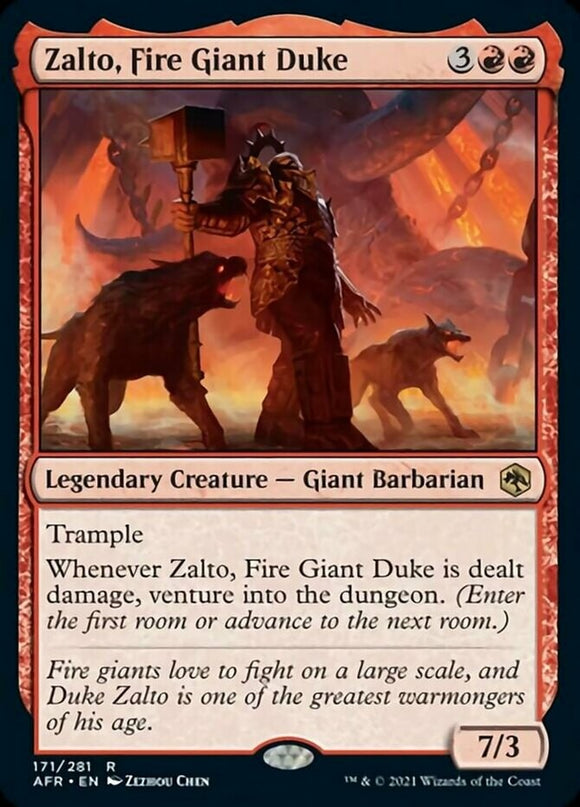 Zalto, Fire Giant Duke - Forgotten Realms - English - NM - MTG