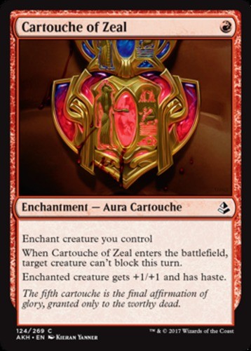 Cartouche of Zeal - Amonkhet - English - NM - MTG