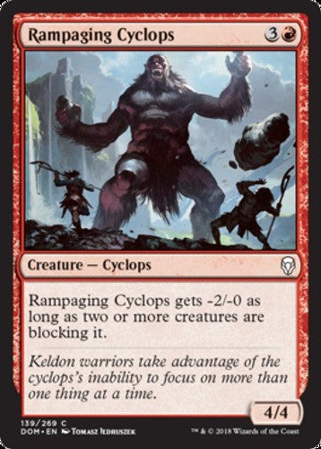 Rampaging Cyclops - Dominaria - English - NM - MTG