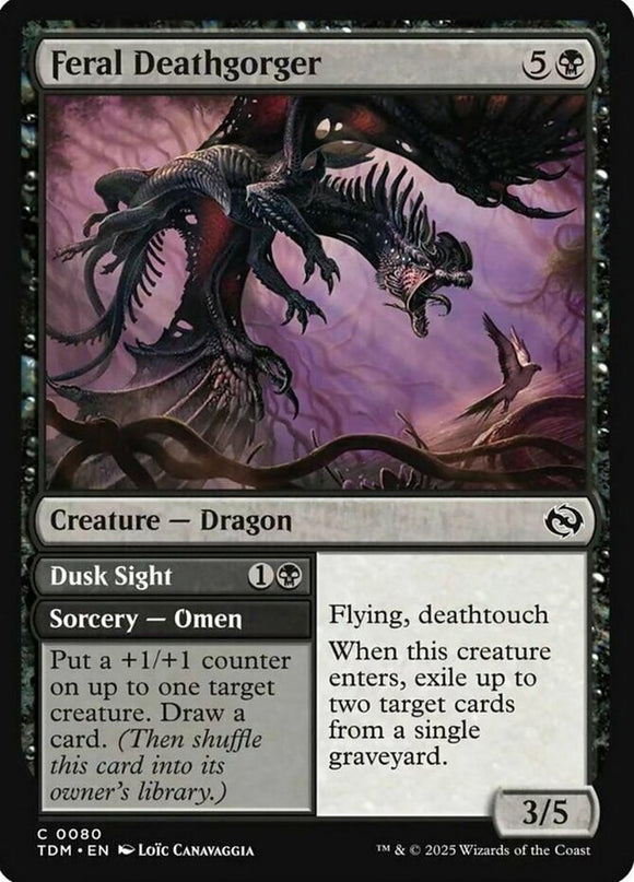 Feral Deathgorger // Dusk Sight - Tarkir: Dragonstorm - English - NM - MTG