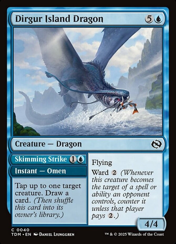 Dirgur Island Dragon // Skimming Strike - Tarkir: Dragonstorm - English - NM - M