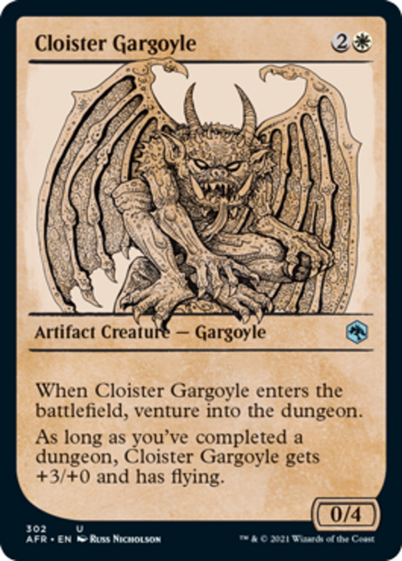 Cloister Gargoyle - Showcase - Forgotten Realms - English - NM - MTG