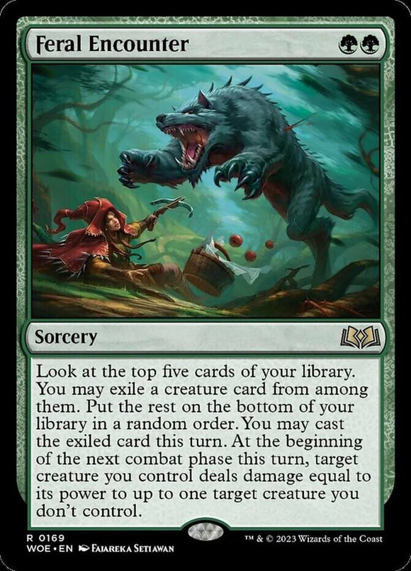 Feral Encounter - Wilds of Eldraine - English - NM - MTG