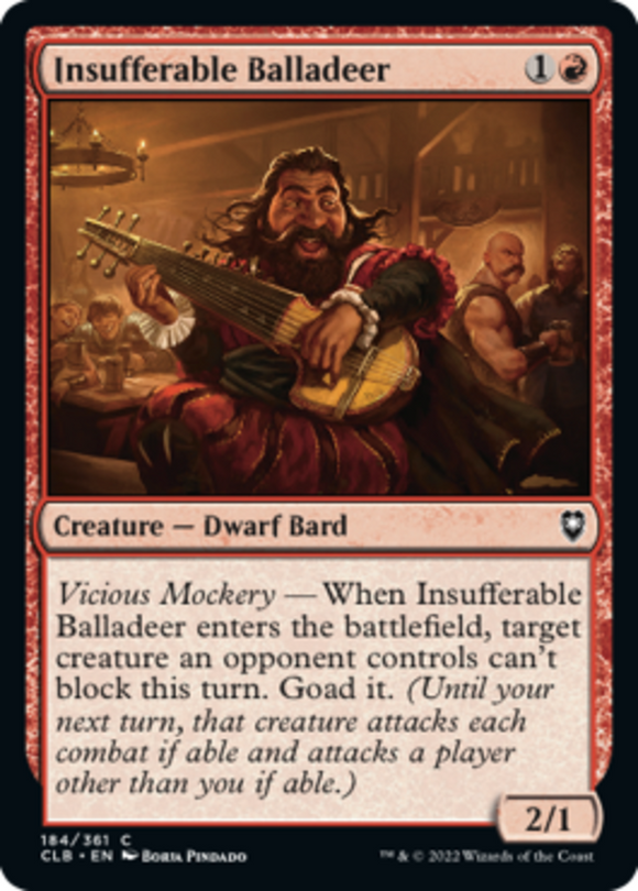 Insufferable Balladeer - Battle for Baldur's Gate - English - NM - MTG