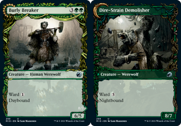 Burly Breaker // Dire-Strain Demolisher - Showcase - Innistrad: Midnight Hunt -
