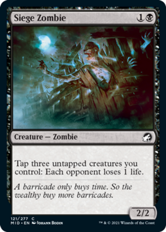 Siege Zombie - Innistrad: Midnight Hunt - English - NM - MTG
