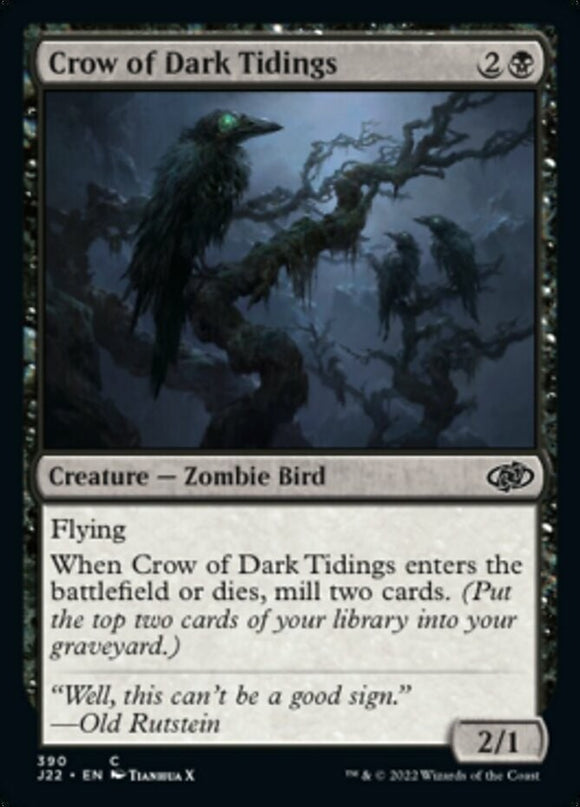 Crow of Dark Tidings - Jumpstart 2022 - English - NM - MTG
