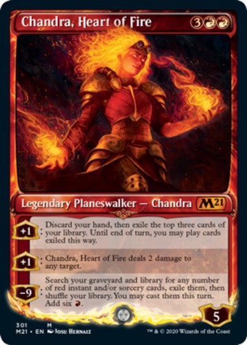 Chandra, Heart of Fire - Showcase - Core Set 2021 (M21) - English - NM - MTG