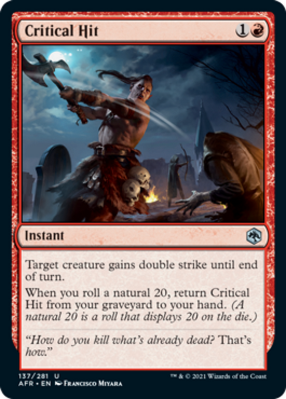 Critical Hit - Forgotten Realms - English - NM - MTG