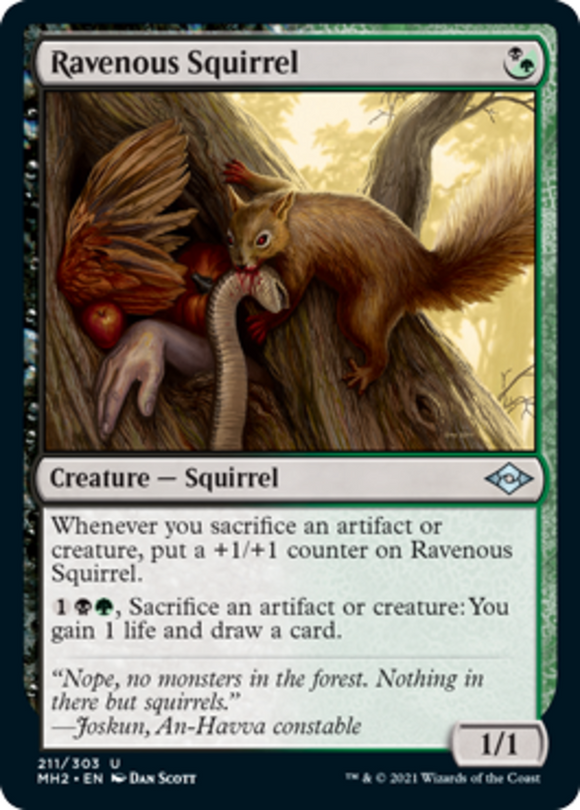 Ravenous Squirrel - Modern Horizons 2 - English - NM - MTG