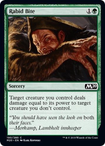 Rabid Bite - Core Set 2020 (M20) - English - NM - MTG