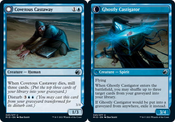 Covetous Castaway // Ghostly Castigator - Innistrad: Midnight Hunt - English - N