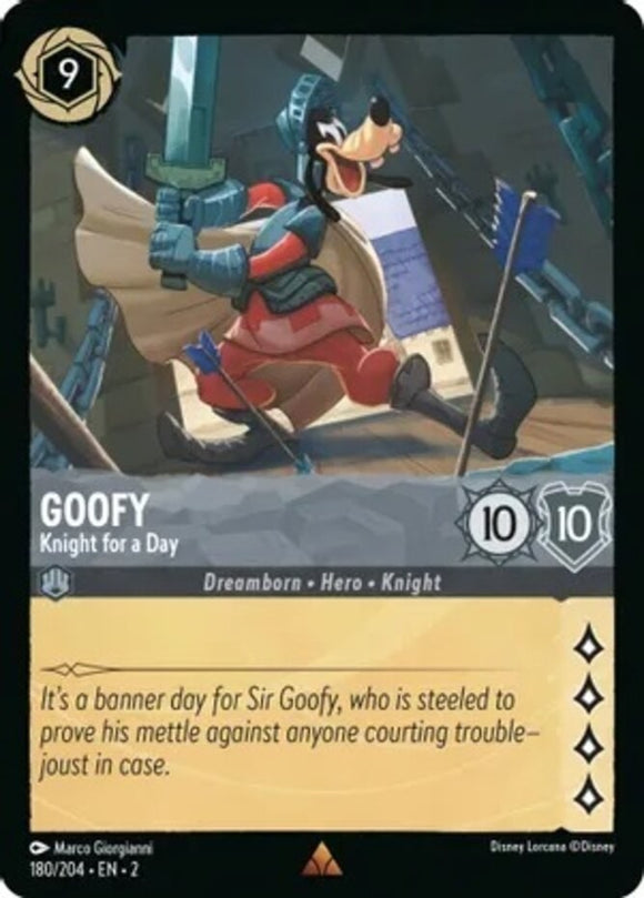 Goofy - Knight for a Day - 180/204 - Rare - Rise of the Floodborn NM