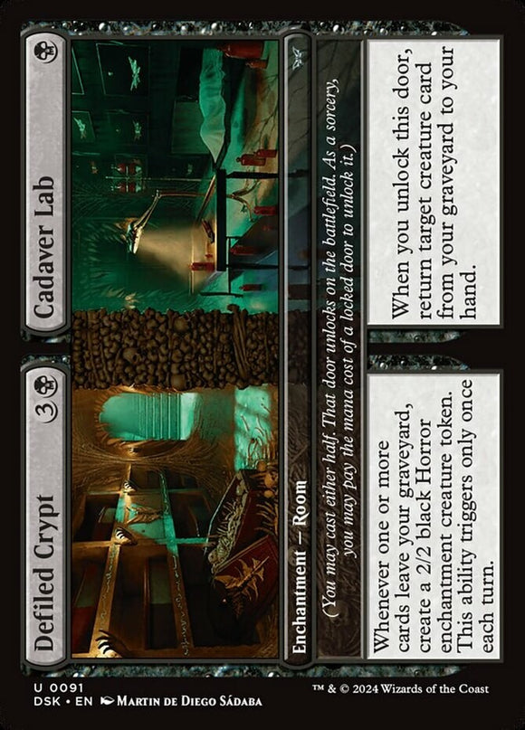 Defiled Crypt // Cadaver Lab - Duskmourn: House of Horror - English - NM - MTG