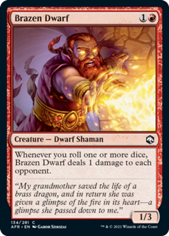 Brazen Dwarf - Forgotten Realms - English - NM - MTG