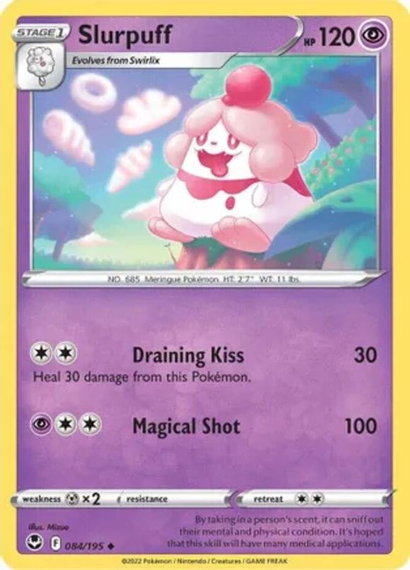 Slurpuff - 084/195 - Uncommon - Reverse Holo - Sword & Shield - Silver Tempest N