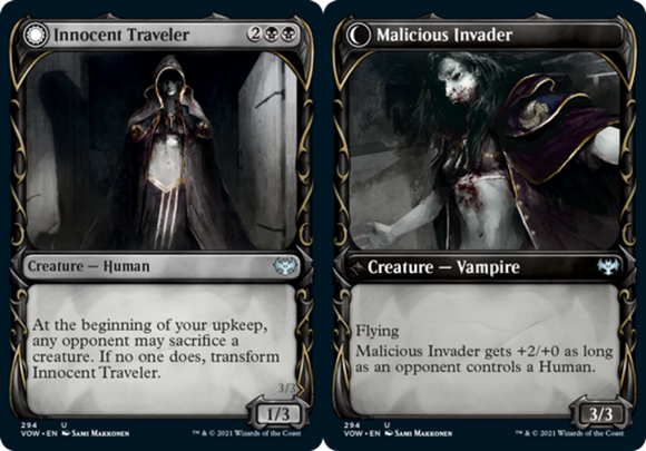 Innocent Traveler // Malicious Invader - Showcase - Innistrad: Crimson Vow - Eng