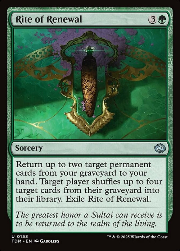 Rite of Renewal - Tarkir: Dragonstorm - English - NM - MTG