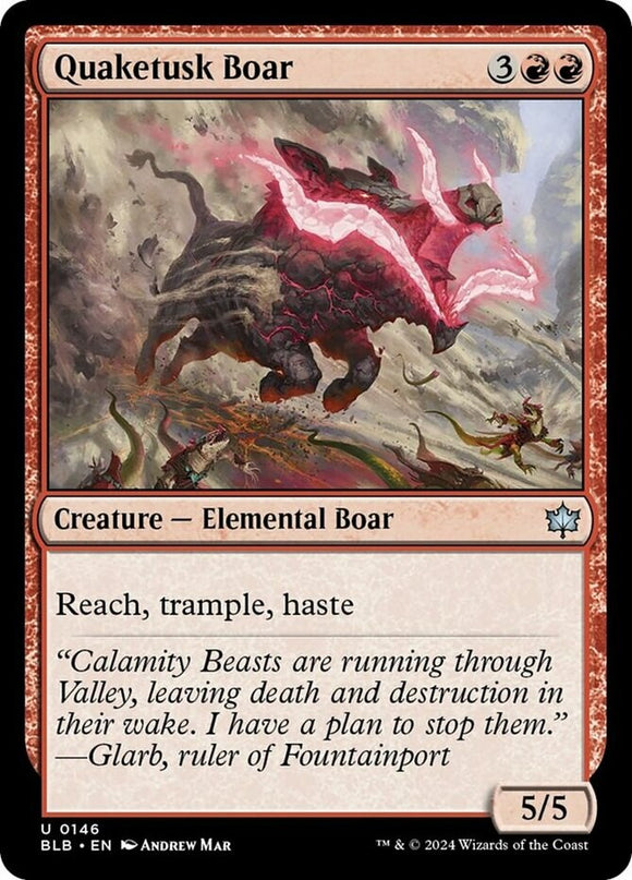 Quaketusk Boar - Bloomburrow - English - NM - MTG