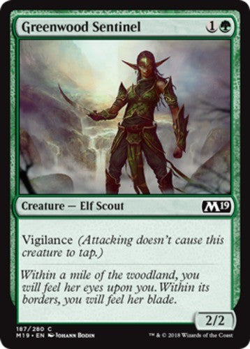 Greenwood Sentinel - Core Set 2019 (M19) - English - NM - MTG
