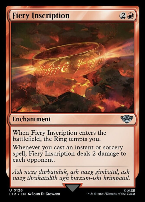 Fiery Inscription - Lord of the Rings - English - NM - MTG