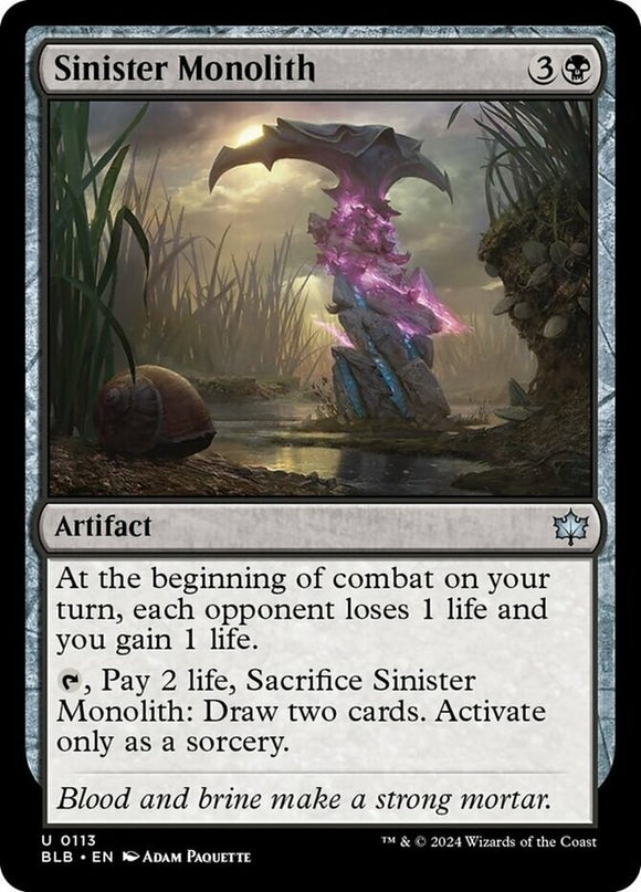 Sinister Monolith - Bloomburrow - English - NM - MTG