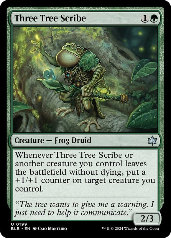 Three Tree Scribe - Bloomburrow - English - NM - MTG