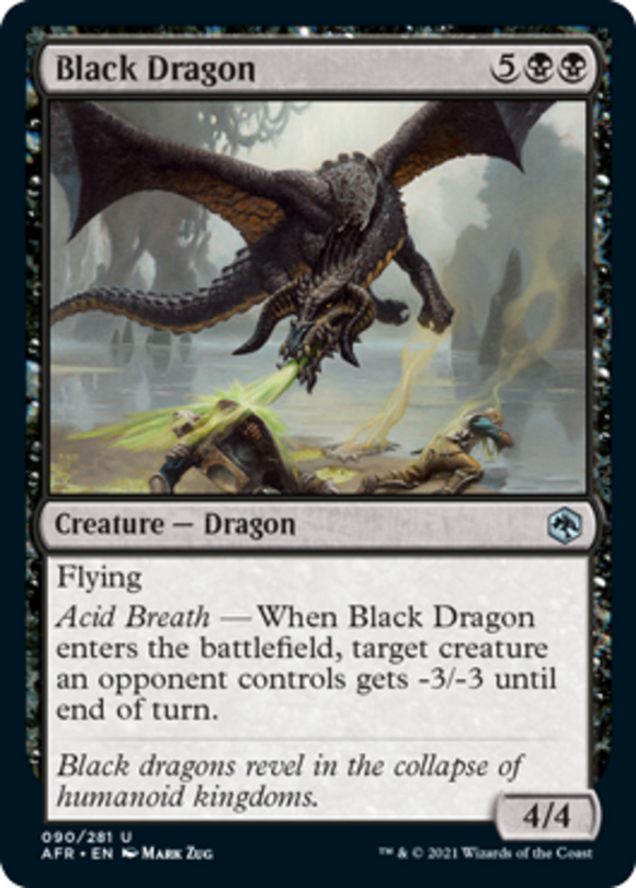 Black Dragon - Forgotten Realms - English - NM - MTG