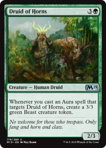 Druid of Horns - Core Set 2019 (M19) - English - NM - MTG